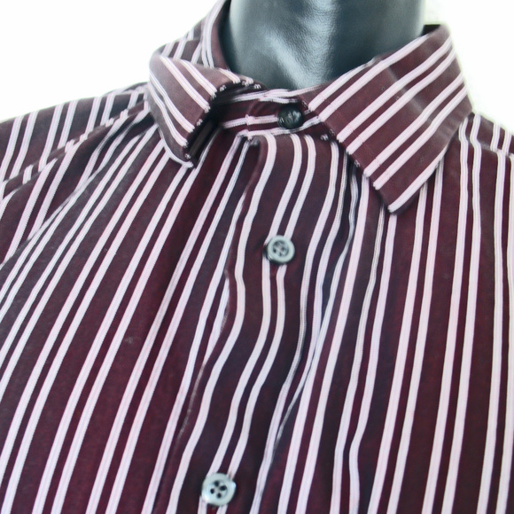 Men’s Apt 9 SlimFit Button Down Dress Shirt-Purple - Picture 6 of 8